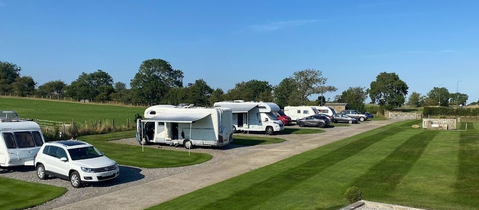 Showing caravan pitches